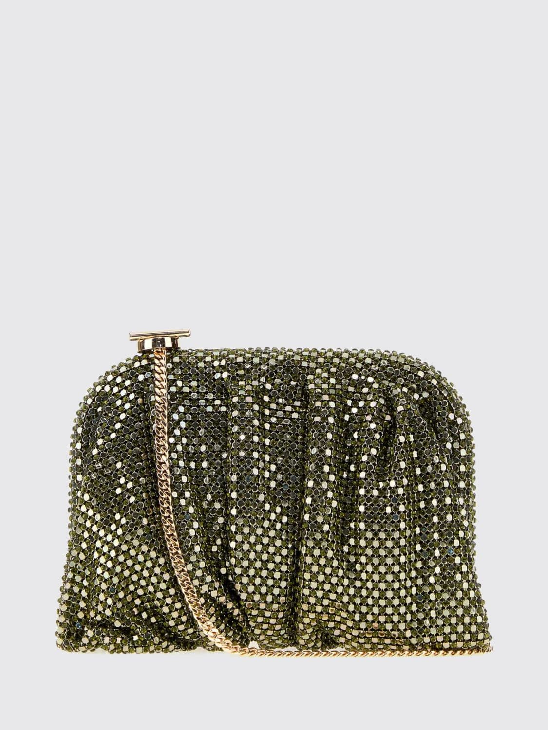 Benedetta Bruzziches Venus Rhinestone-Embellished Aluminum Mesh Mini Bag