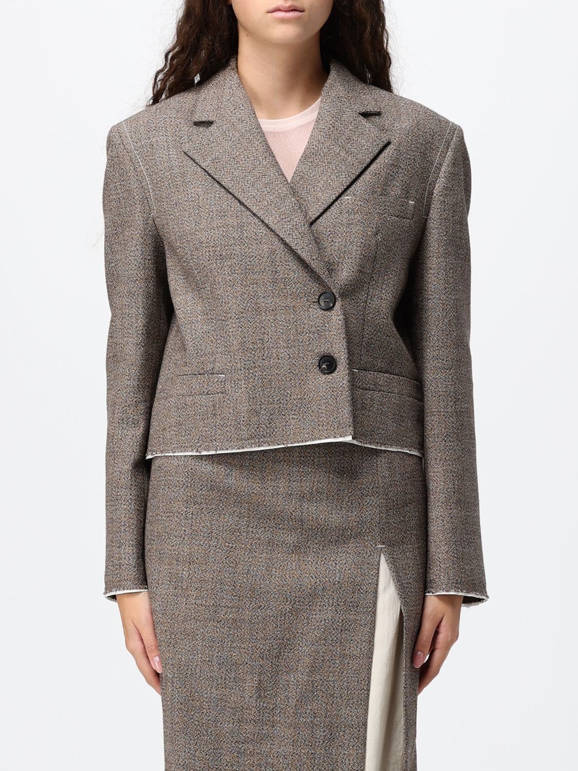 Tela Jacket Woman color Brown