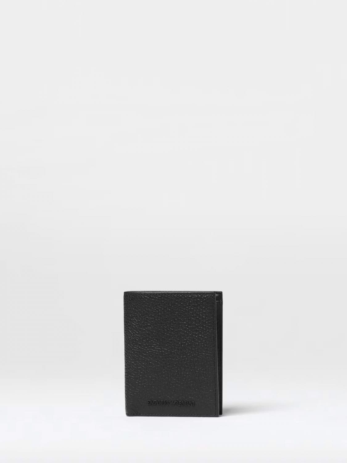 Emporio Armani Grained Calfskin Bifold Wallet with Logo