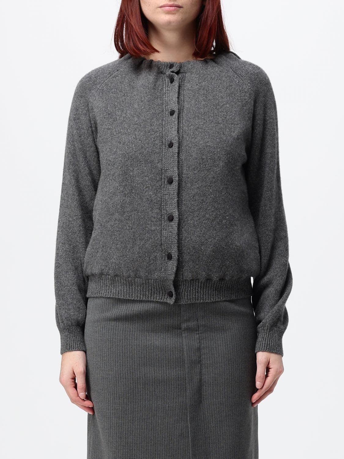 Ter Et Bantine Cashmere and Wool Cardigan with Crew Neck