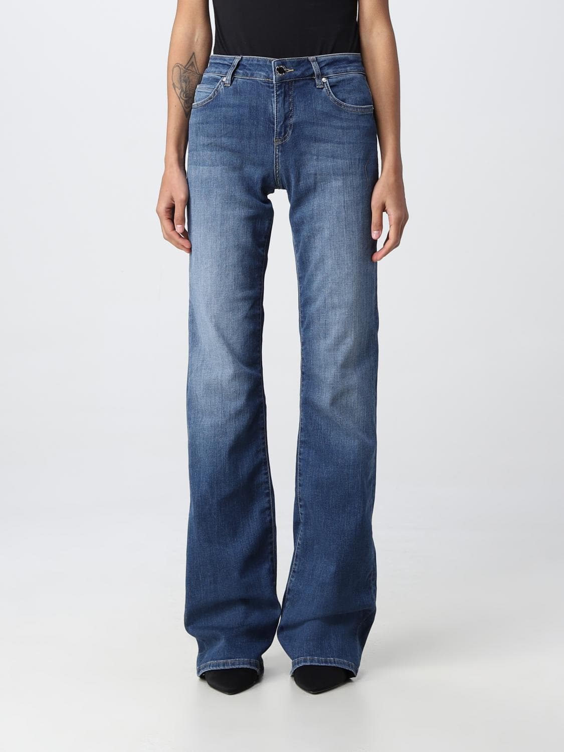 Pinko Jeans Woman color Denim
