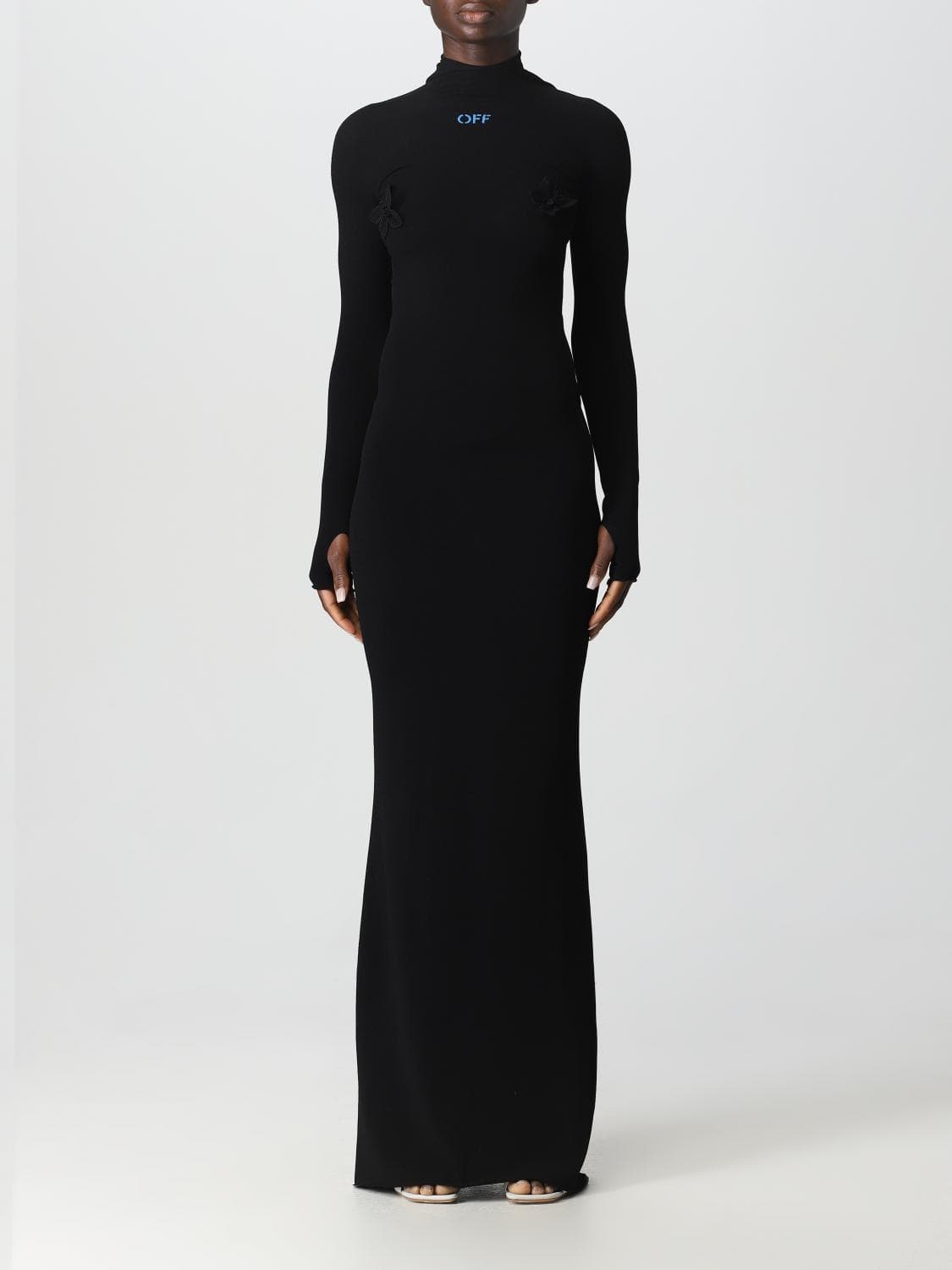 Off-White dress in viscose blend
