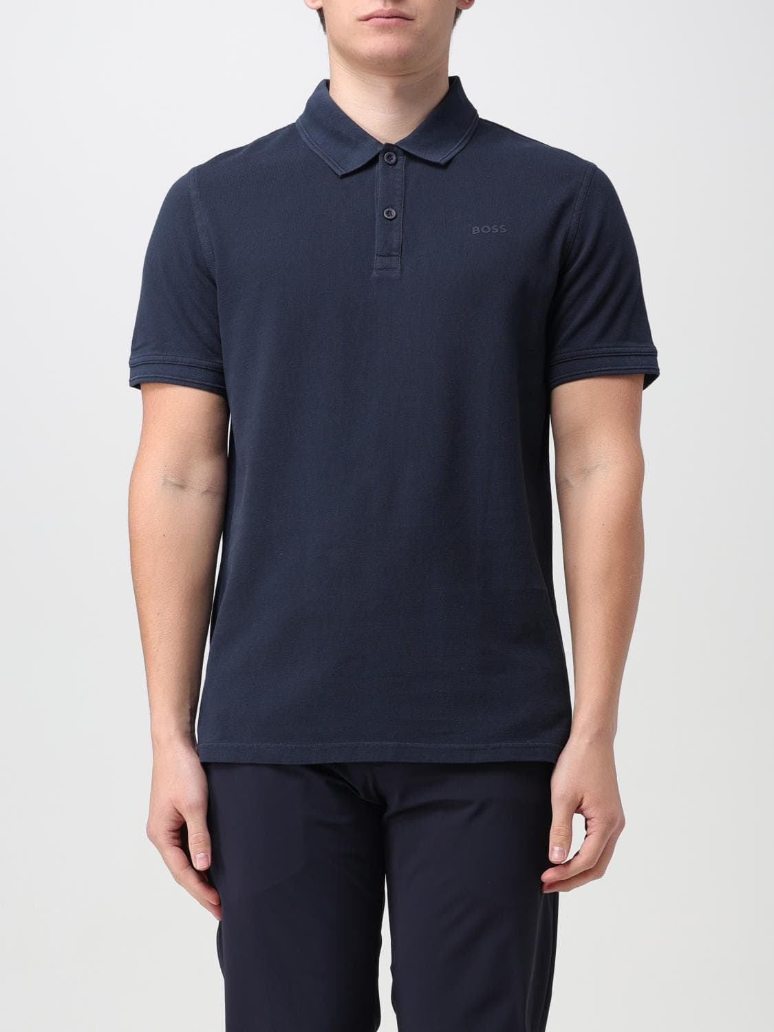 Boss Polo Shirt Men color Blue