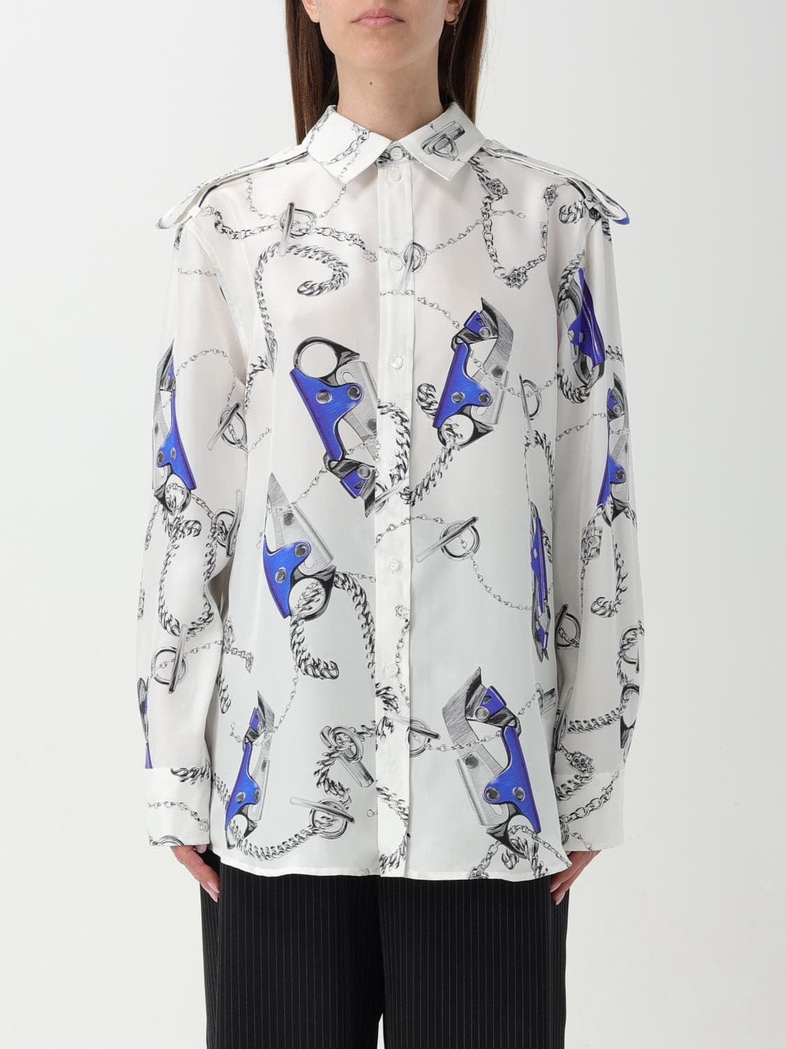 Burberry Shirt Woman color Blue