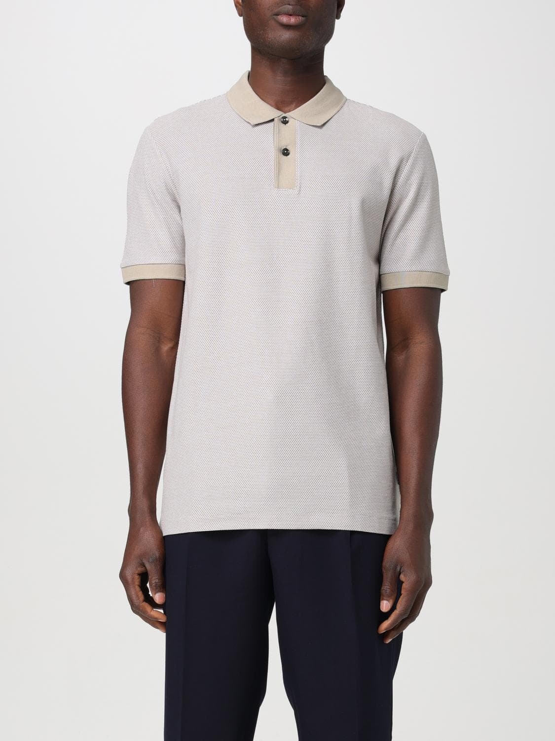 Boss Polo Shirt Men color Beige