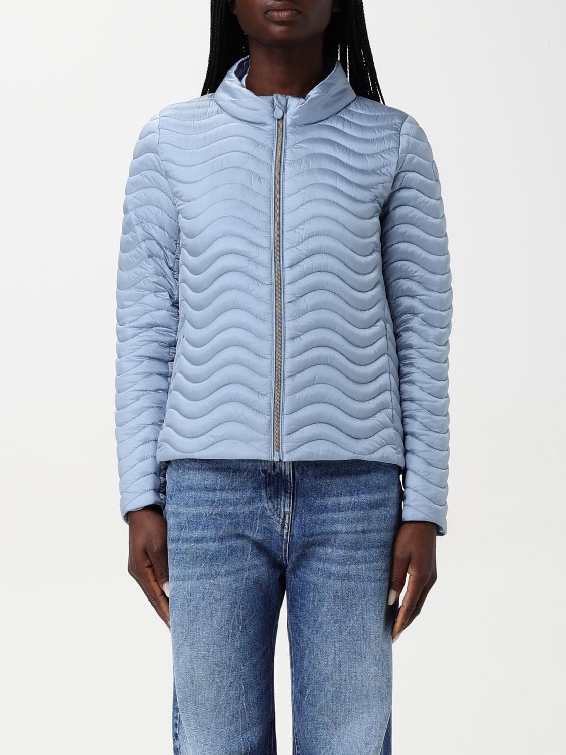 Save The Duck Jacket Woman color Gnawed Blue