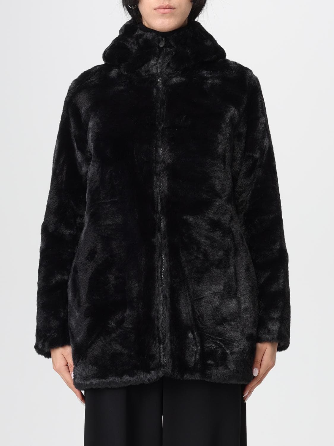 Save The Duck Fur Coat Woman color Black · 4