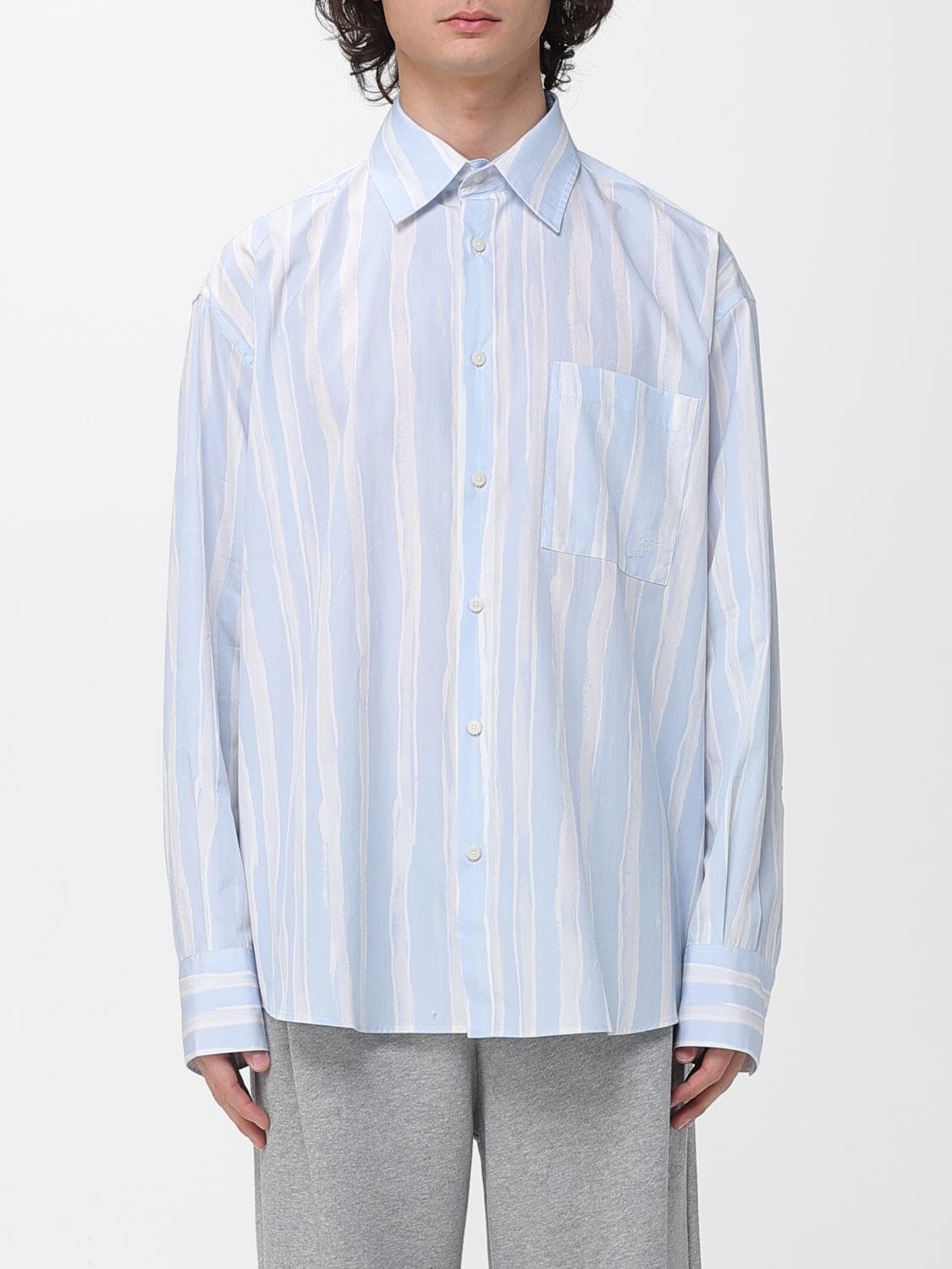 Jacquemus Shirt Men color Gnawed Blue