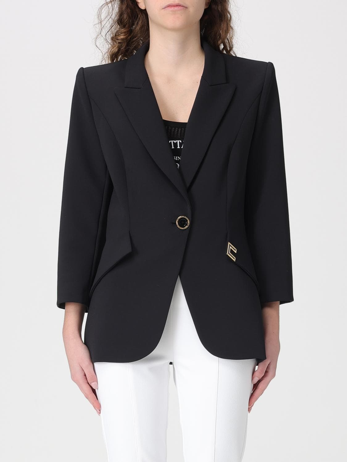 Elisabetta Franchi Crêpe Single Breasted Blazer
