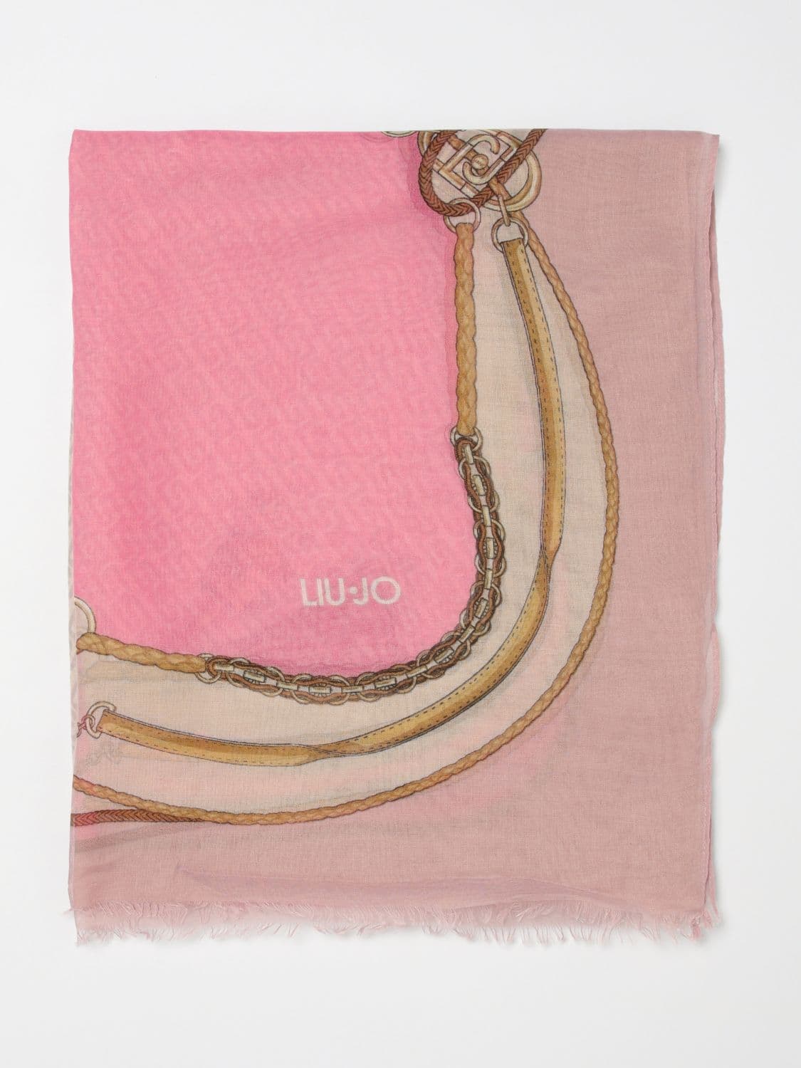 Liu Jo Polyester Scarf with All-Over LJ Monogram · OS