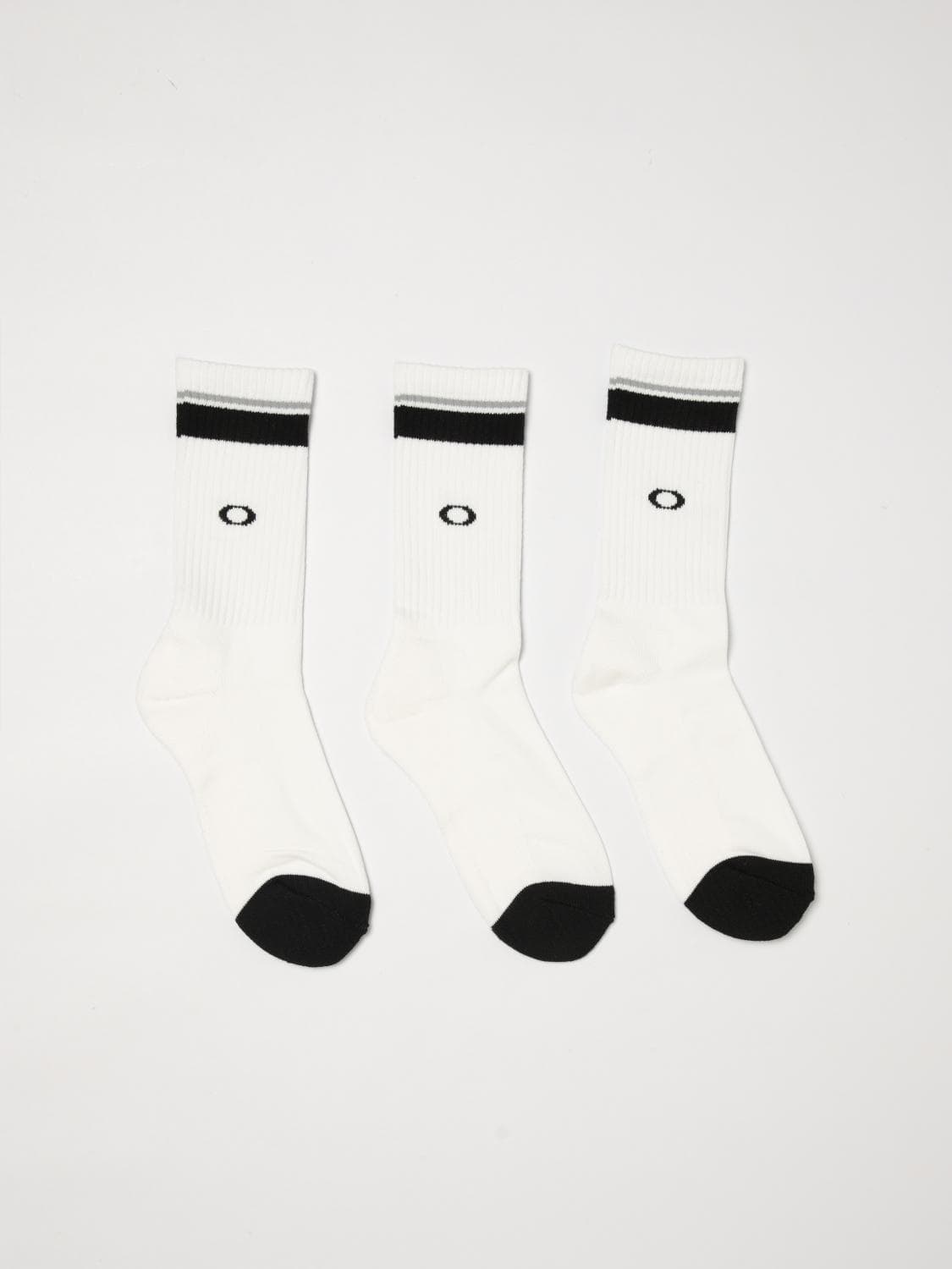 Oakley Set of 3 Pairs of Ribbed Stretch Cotton Socks with Jacquard Logo