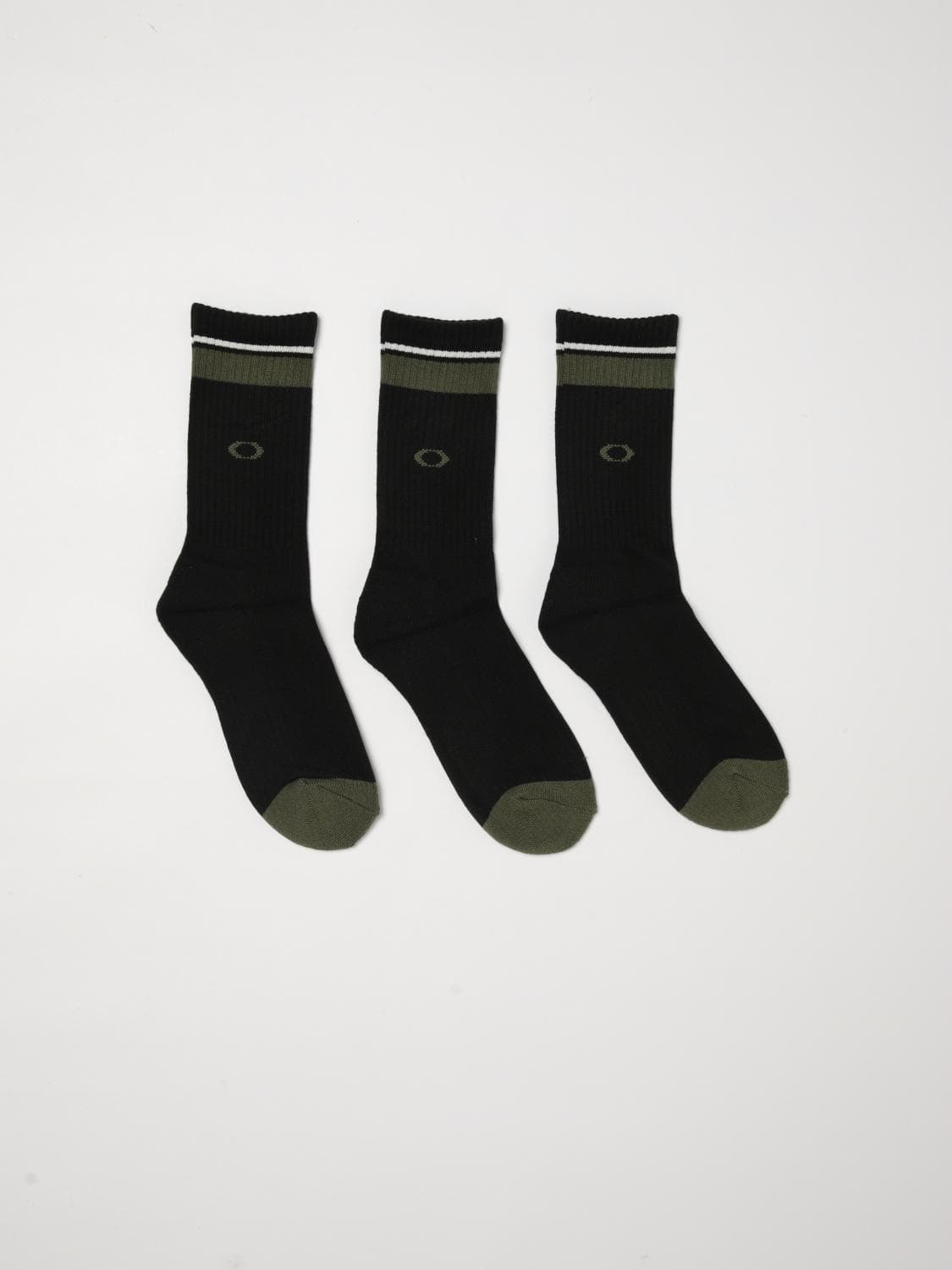 Oakley Set of 3 Pairs of Ribbed Stretch Cotton Socks with Jacquard Logo
