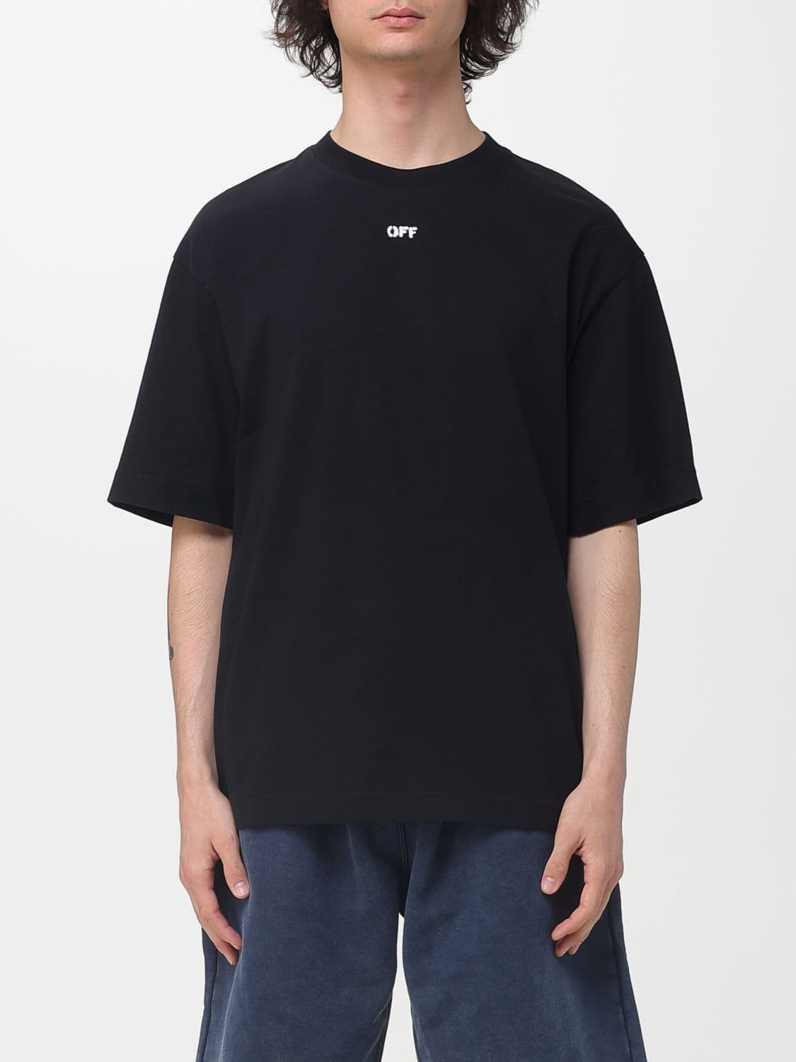 Off-White Crew-neck T-shirt in Cotton