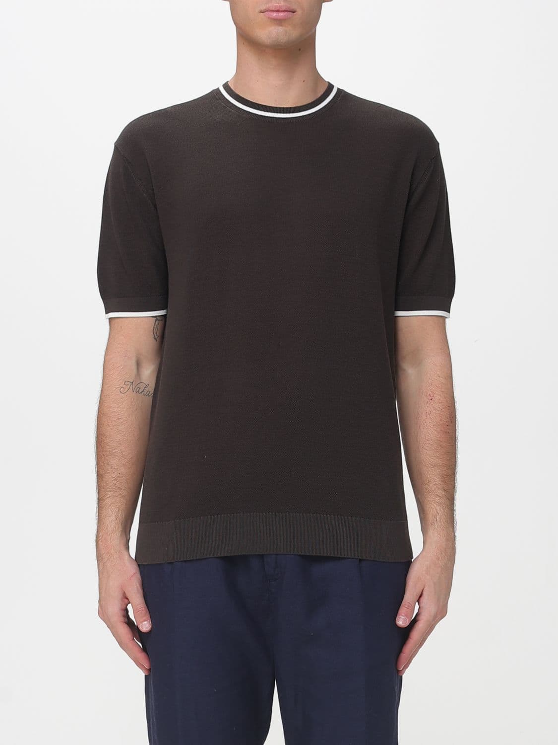 Paolo Pecora Cotton Crew Neck Pullover