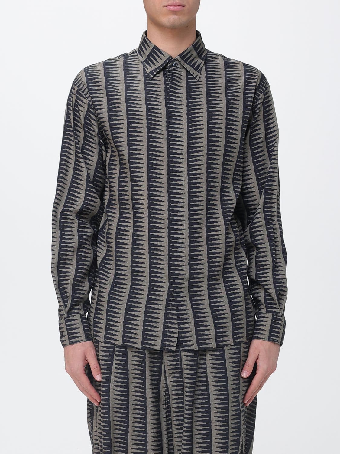 Emporio Armani Printed Lyocell Blend Casual Shirt · S