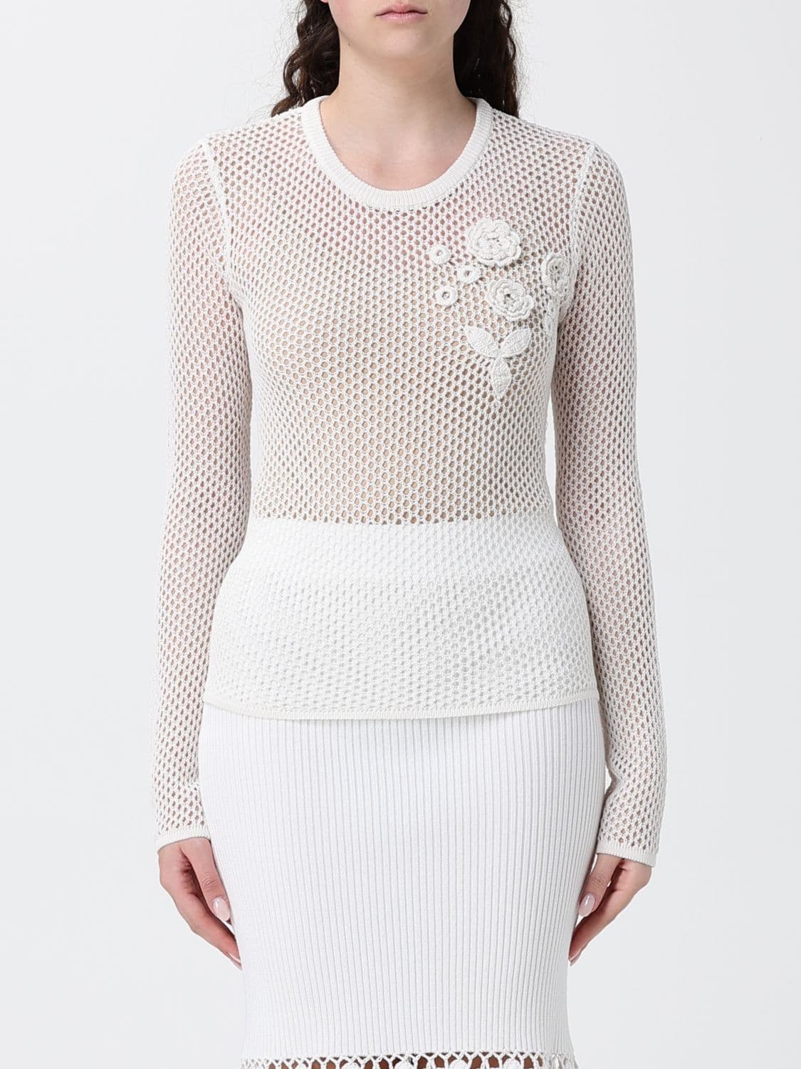 Ganni Knitted Crew Neck Top