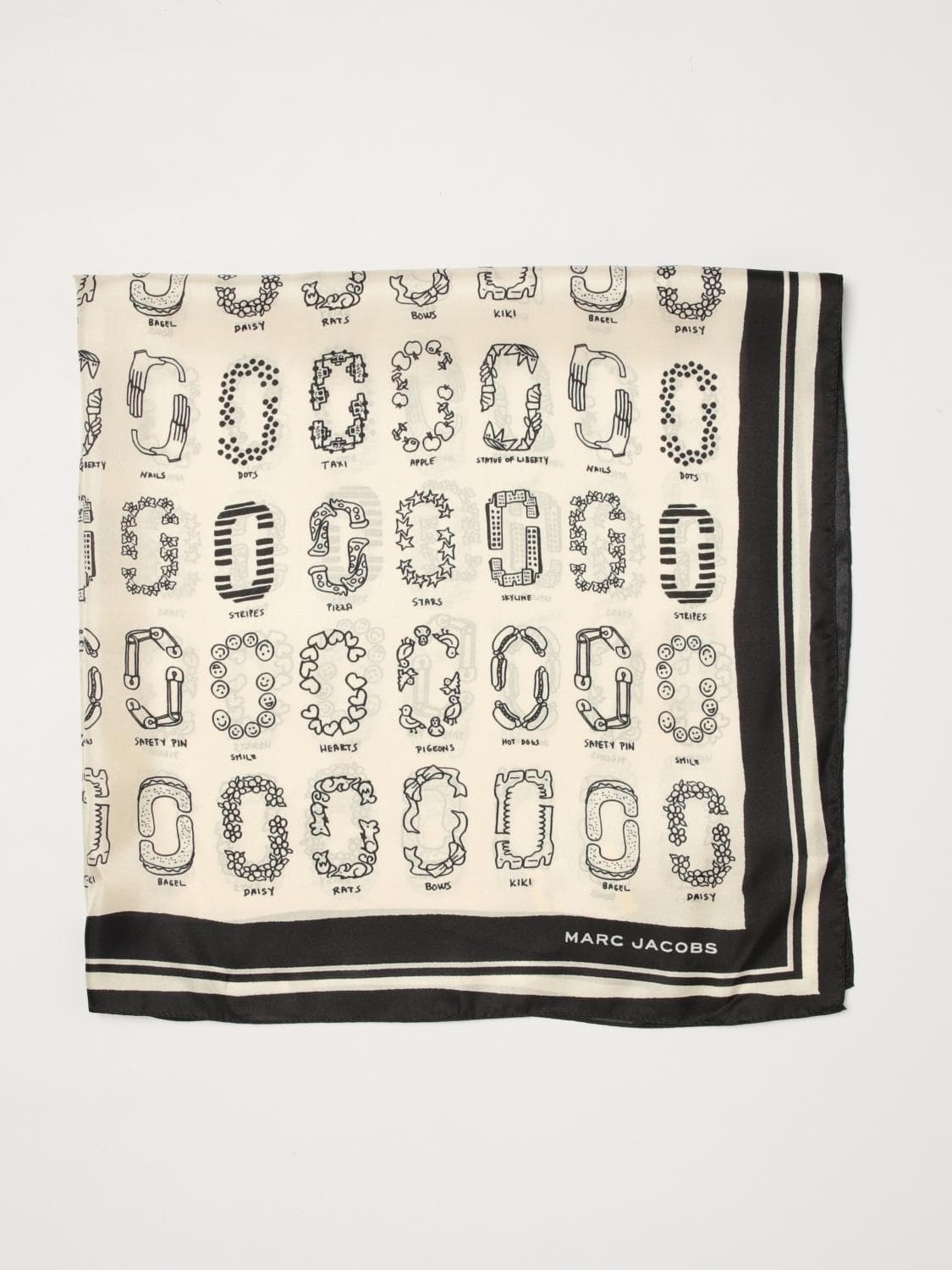 Marc Jacobs Monogram Print Silk Scarf · OS