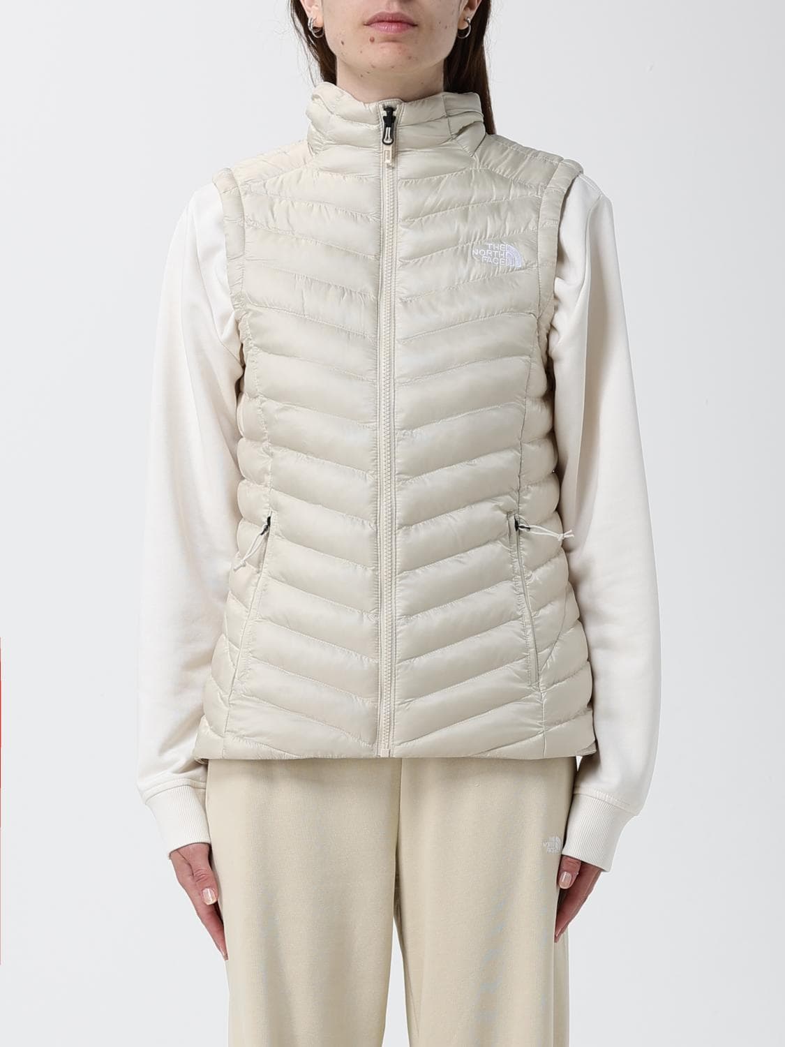 The North Face Waistcoat Woman color Beige