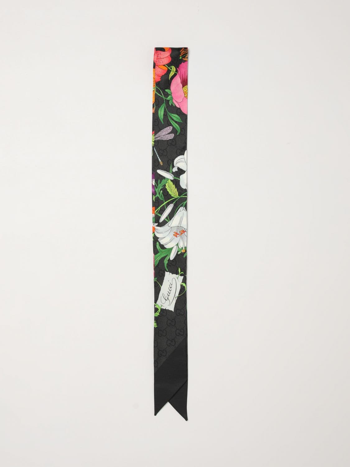 Gucci Floral Print GG Monogram Silk Bandeau · OS