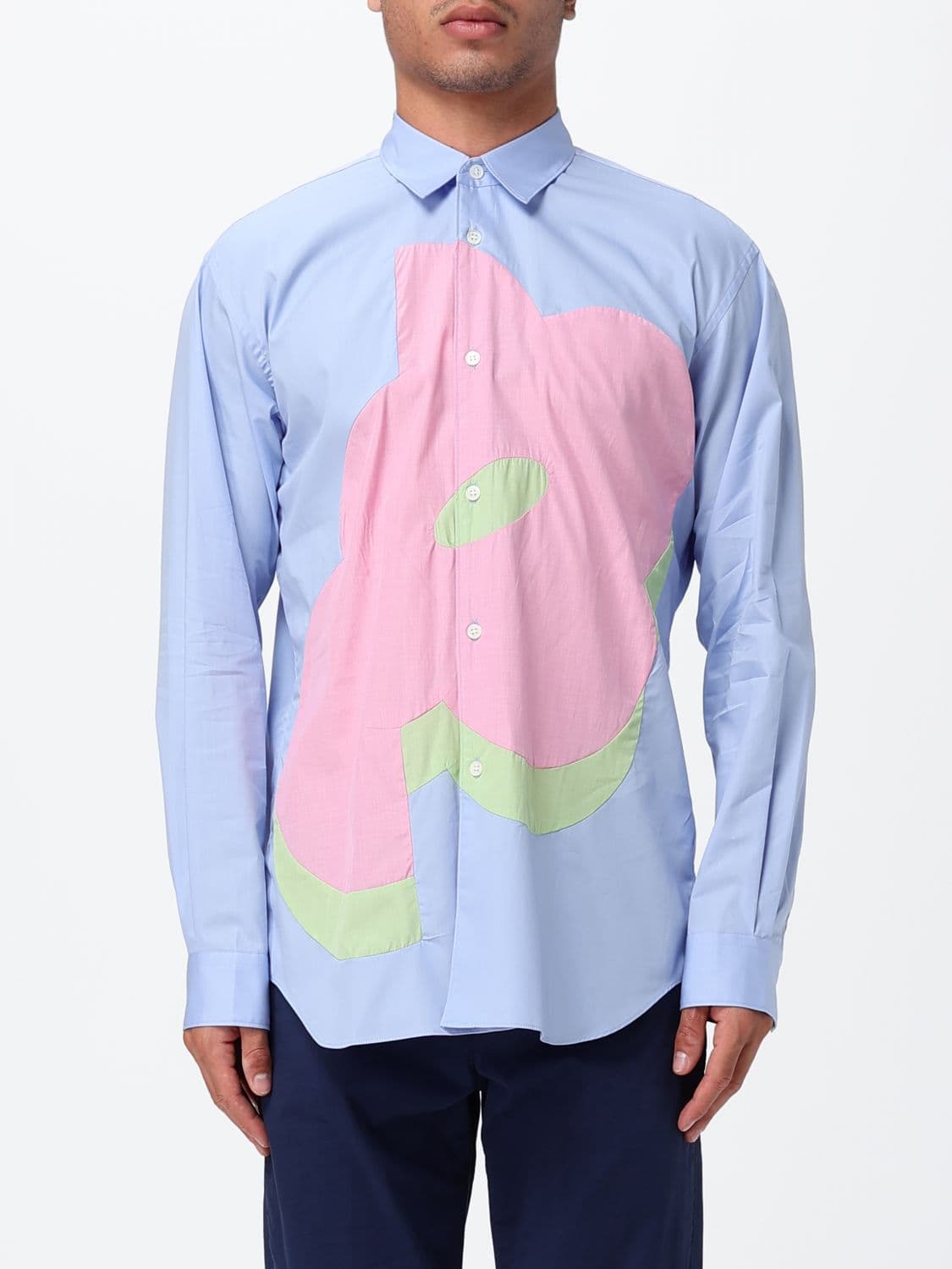 Comme Des Garçons Floral Print Cotton Shirt