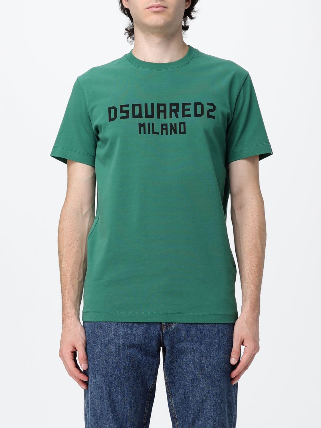 Dsquared2 Short-Sleeved Cotton T-shirt with Contrasting Logo Print · XL