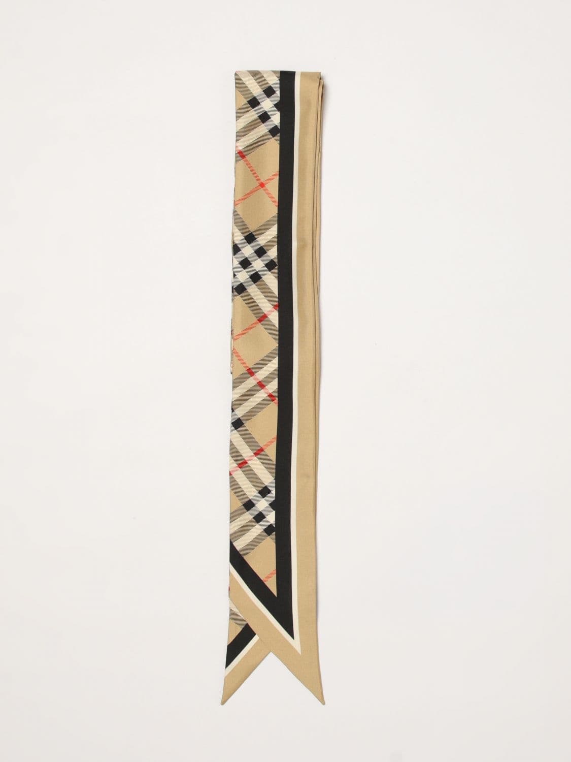 Burberry Check and EKD Logo Silk Bandeau Scarf