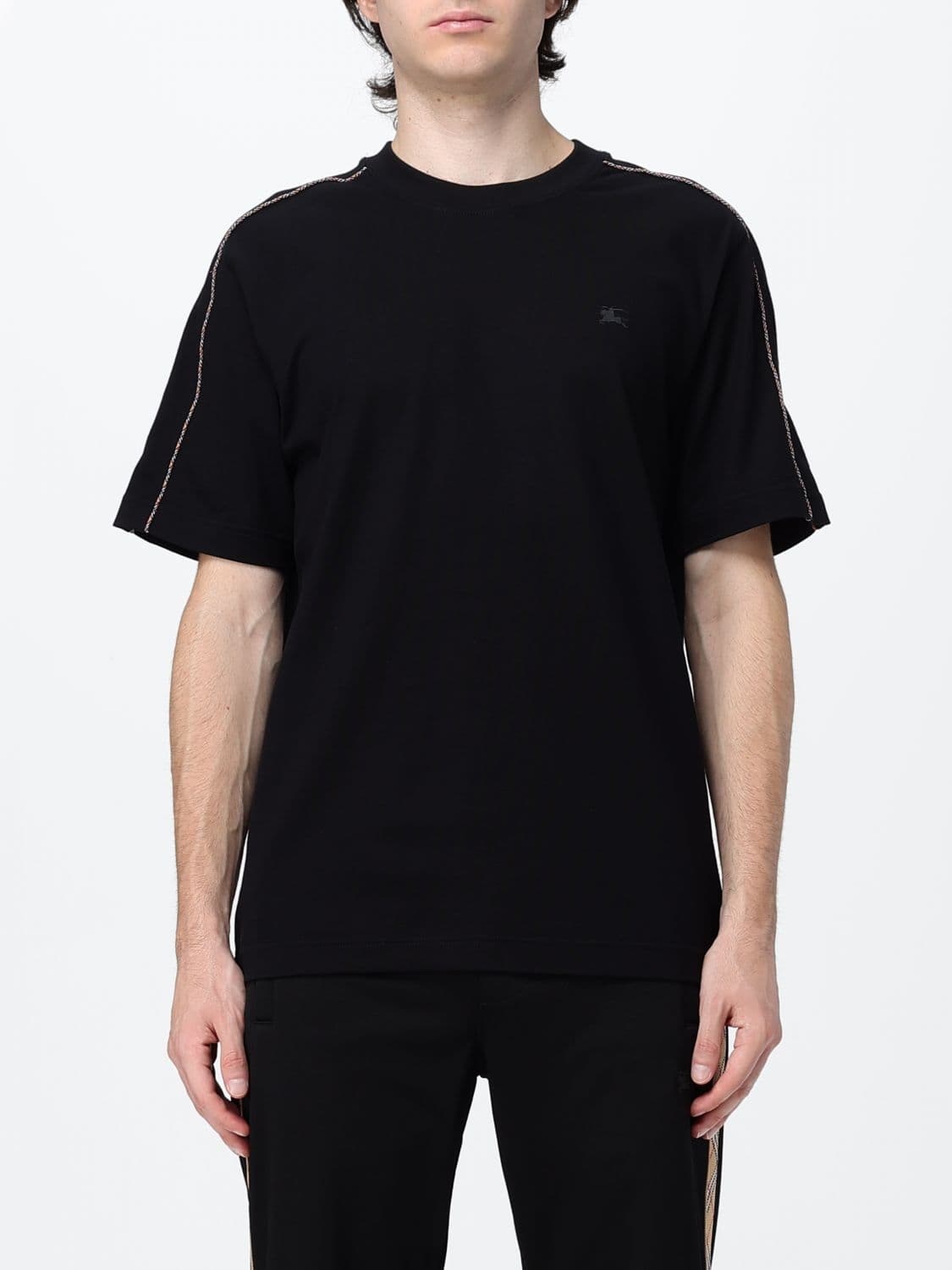 Burberry EKD Logo Cotton T-Shirt with Contrast Trims