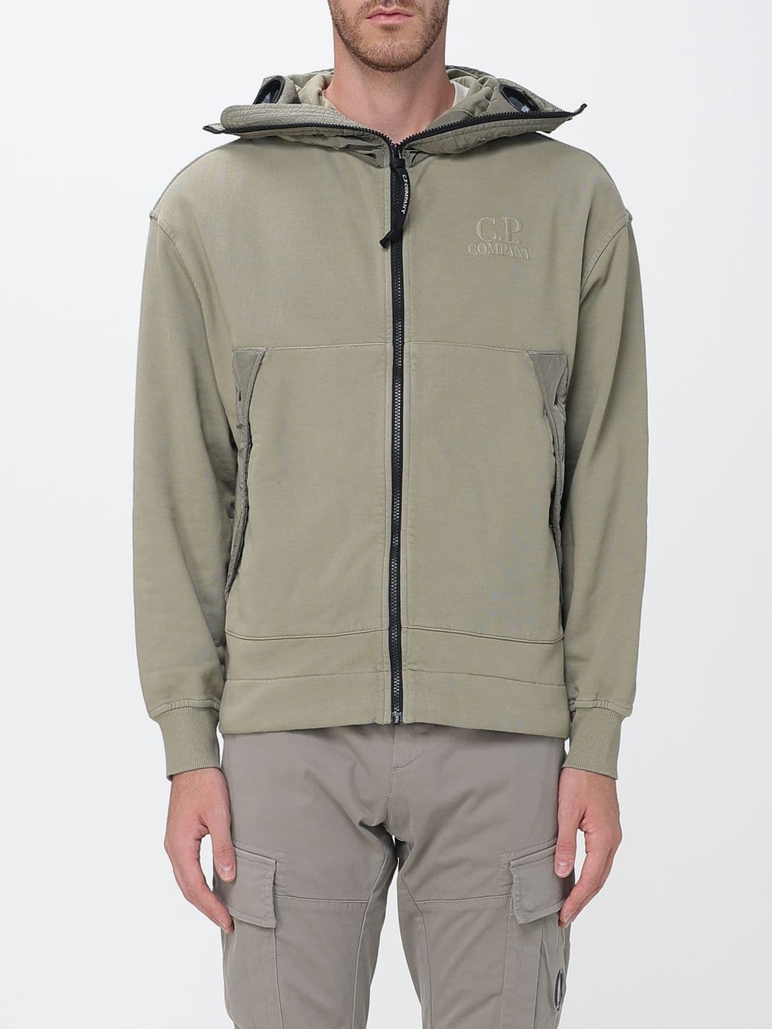 C.p. Company C. P. COMPANY Explorer Cotton Hoodie with Integrated Goggle Lenses