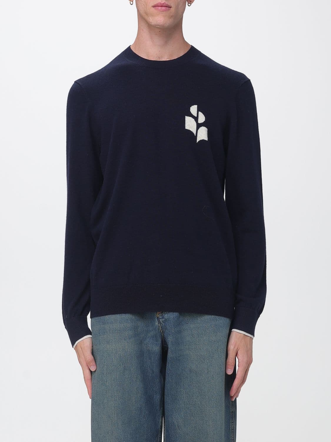 Isabel Marant Jacquard-Logo Cotton and Wool-Blend Jumper