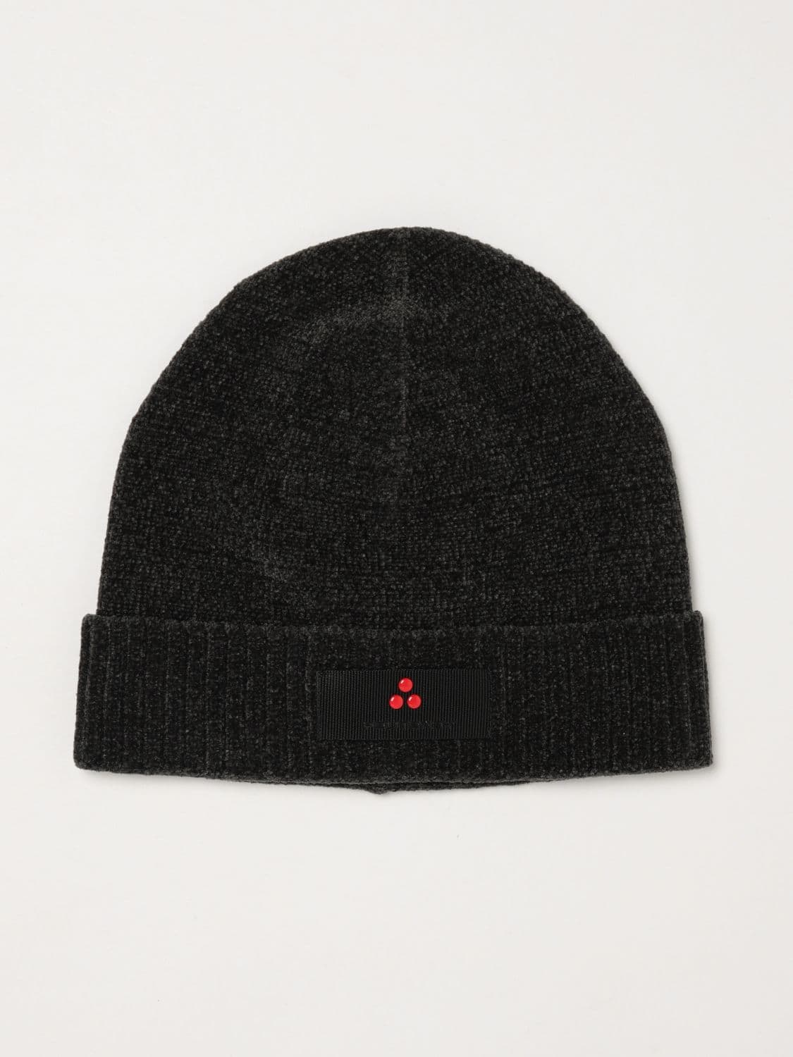 Peuterey Technical Fabric Beanie with Cuff and Logo Application