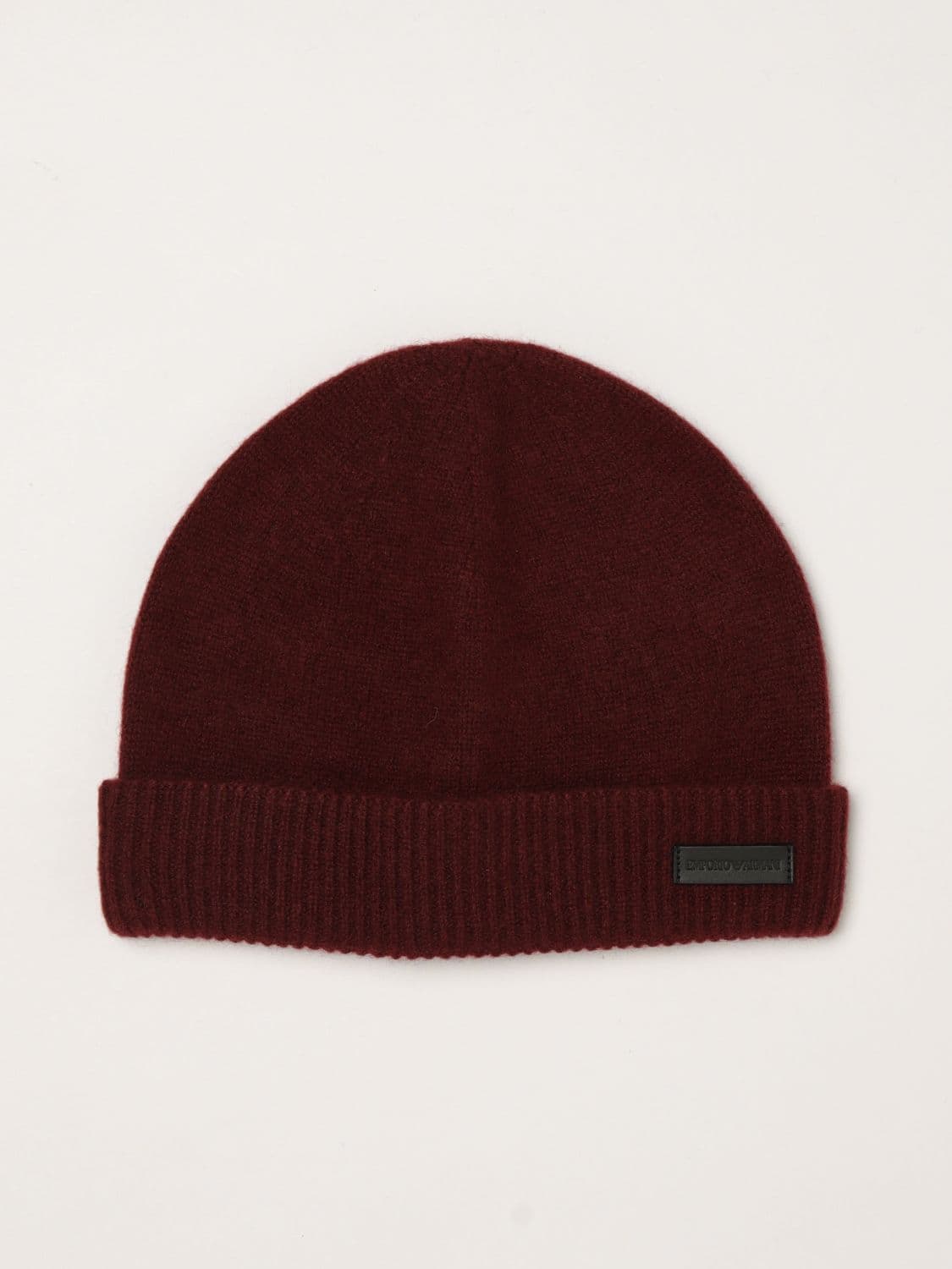 Emporio Armani Pure Cashmere Ribbed-Knit Beanie Hat