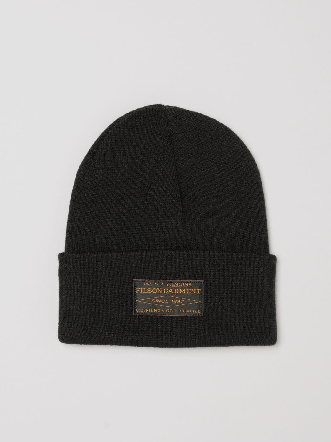 Filson Ballard Acrylic Beanie with Cuffed Hem and Applied Logo Patch