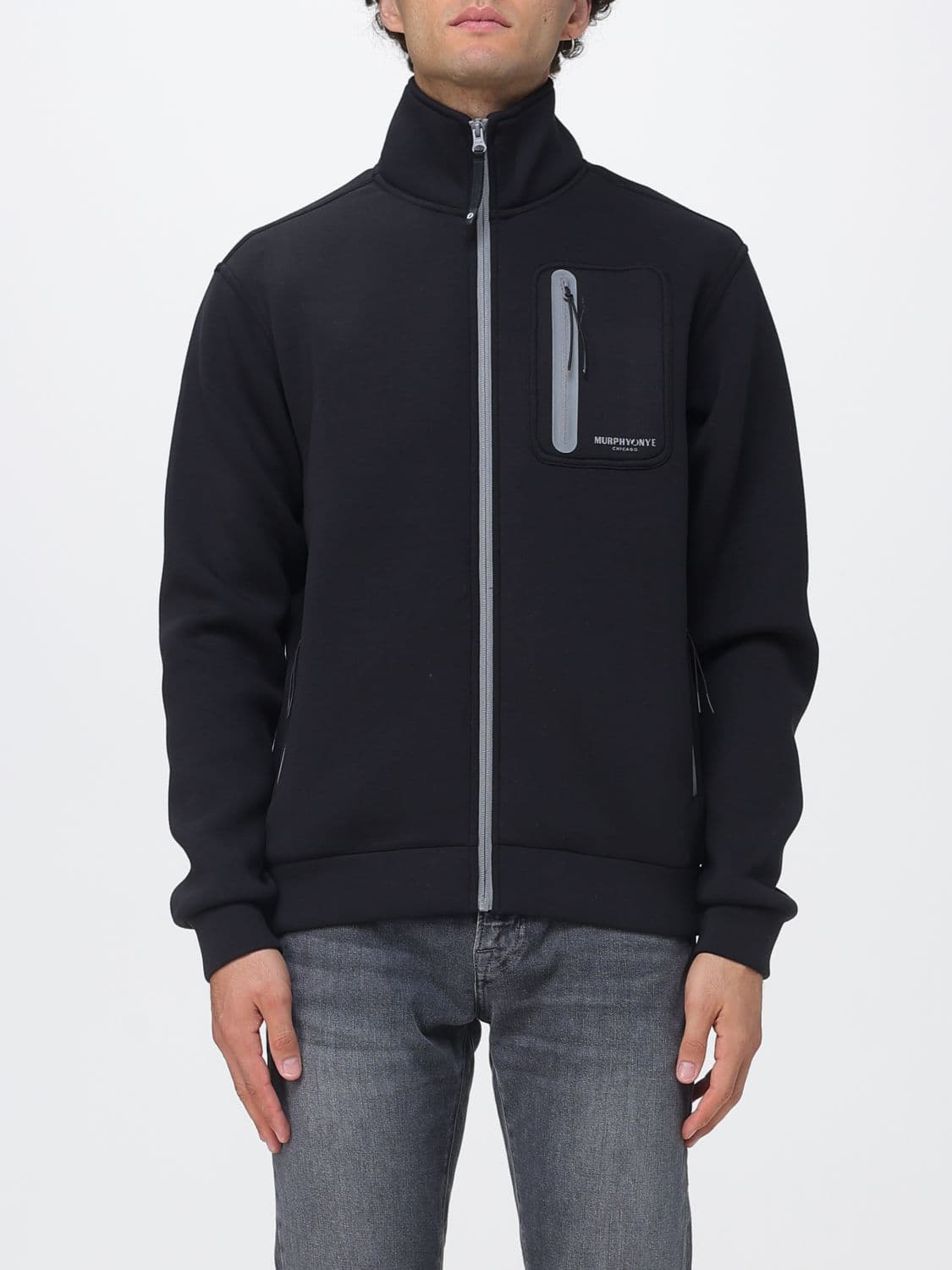 Murphy & nye High Neck Full-Zip Neoprene Sweatshirt