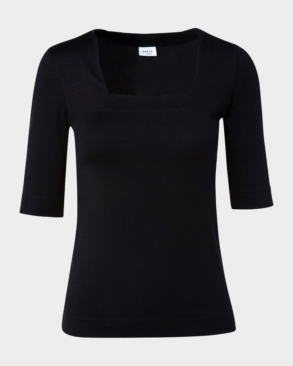 Akris punto Square-Neck Jersey Top