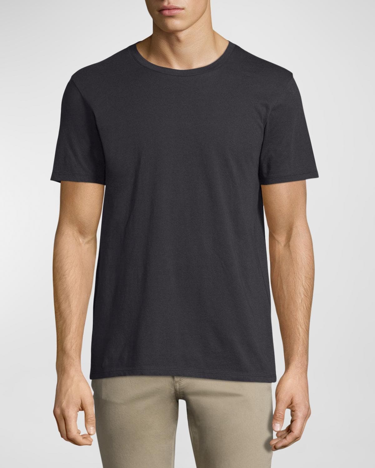 Vince Men's Short-Sleeve Pima Crewneck Jersey T-Shirt, Black