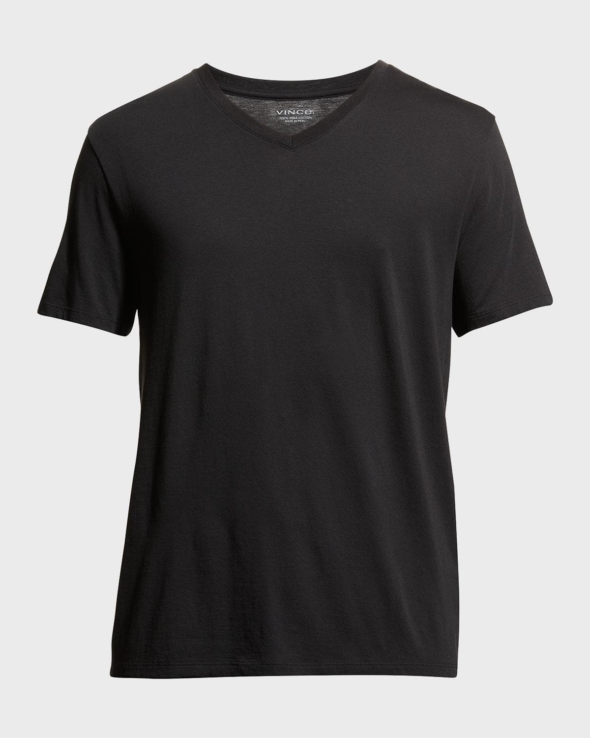 Vince Short-Sleeve V-Neck Jersey T-Shirt, Gray