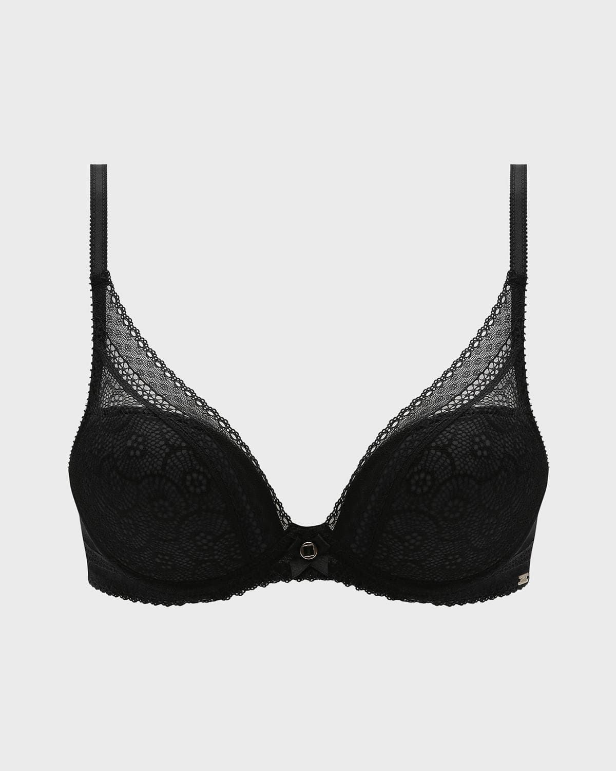 Chantelle Festivite Lace Plunge Bra, Bright Pink