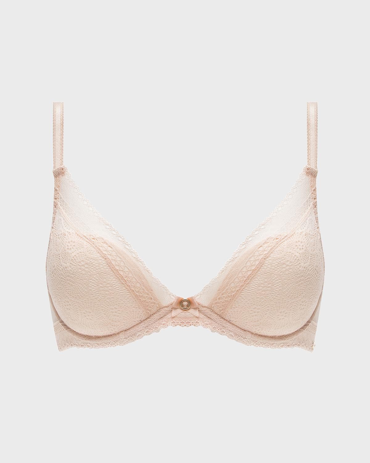 Chantelle Festivite Lace Plunge Bra, Bright Pink