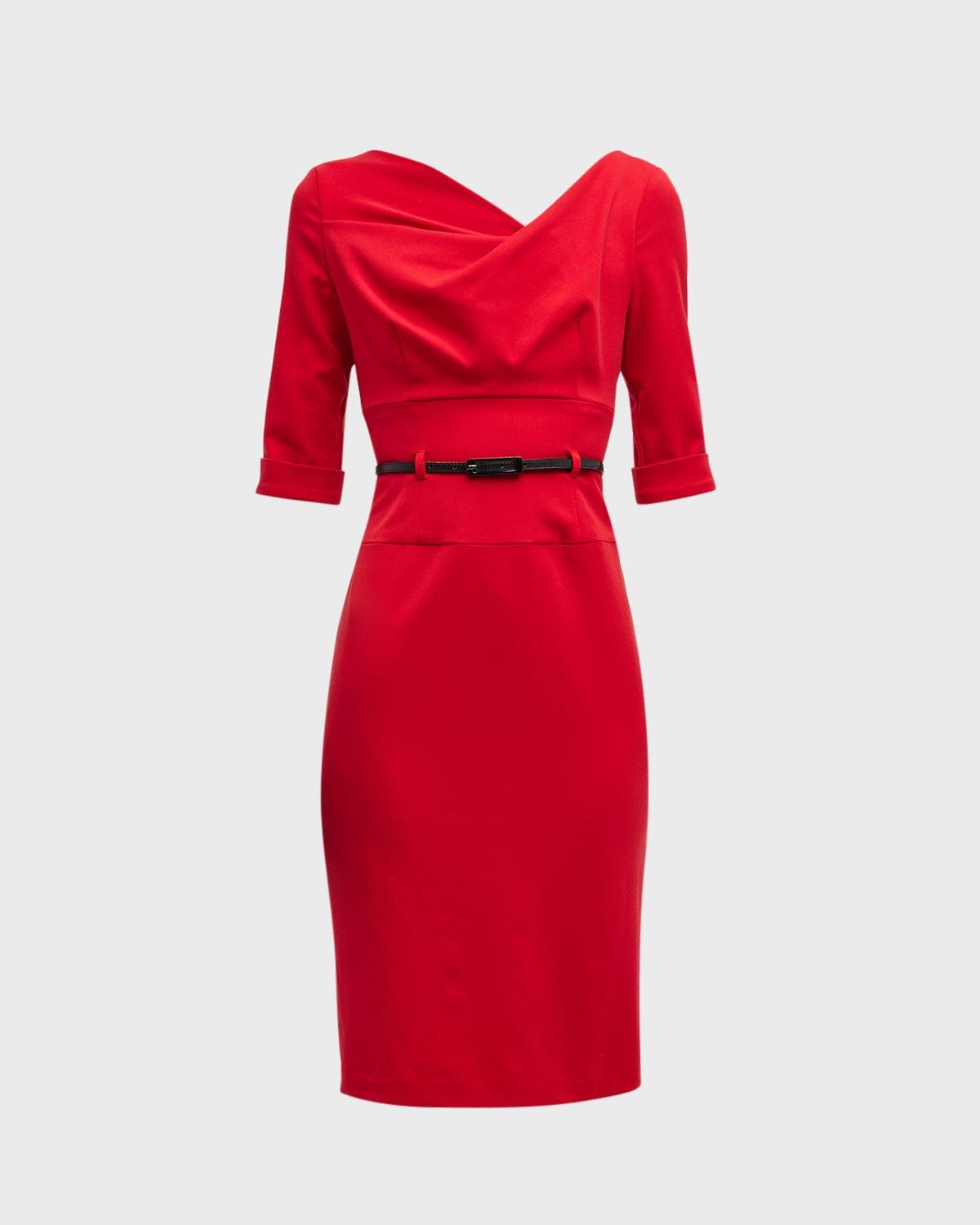 Black Halo Jackie 3/4-Sleeve Sheath Dress