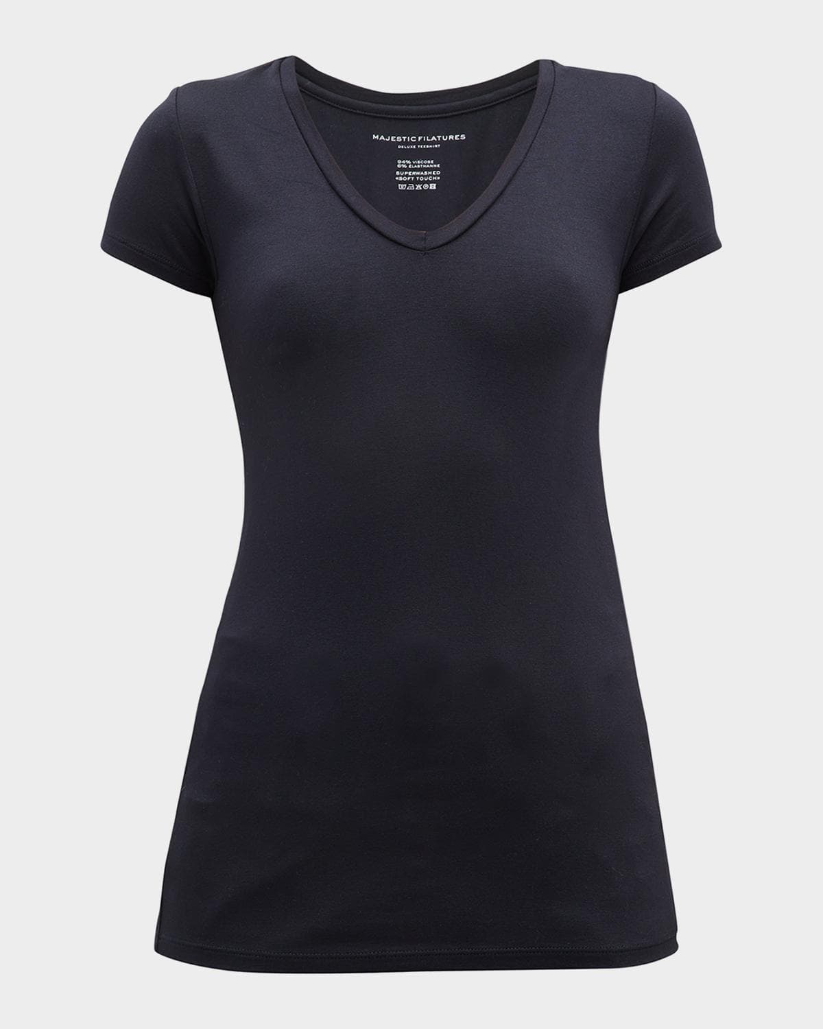 Majestic Filatures Soft Touch Short-Sleeve V-Neck Tee