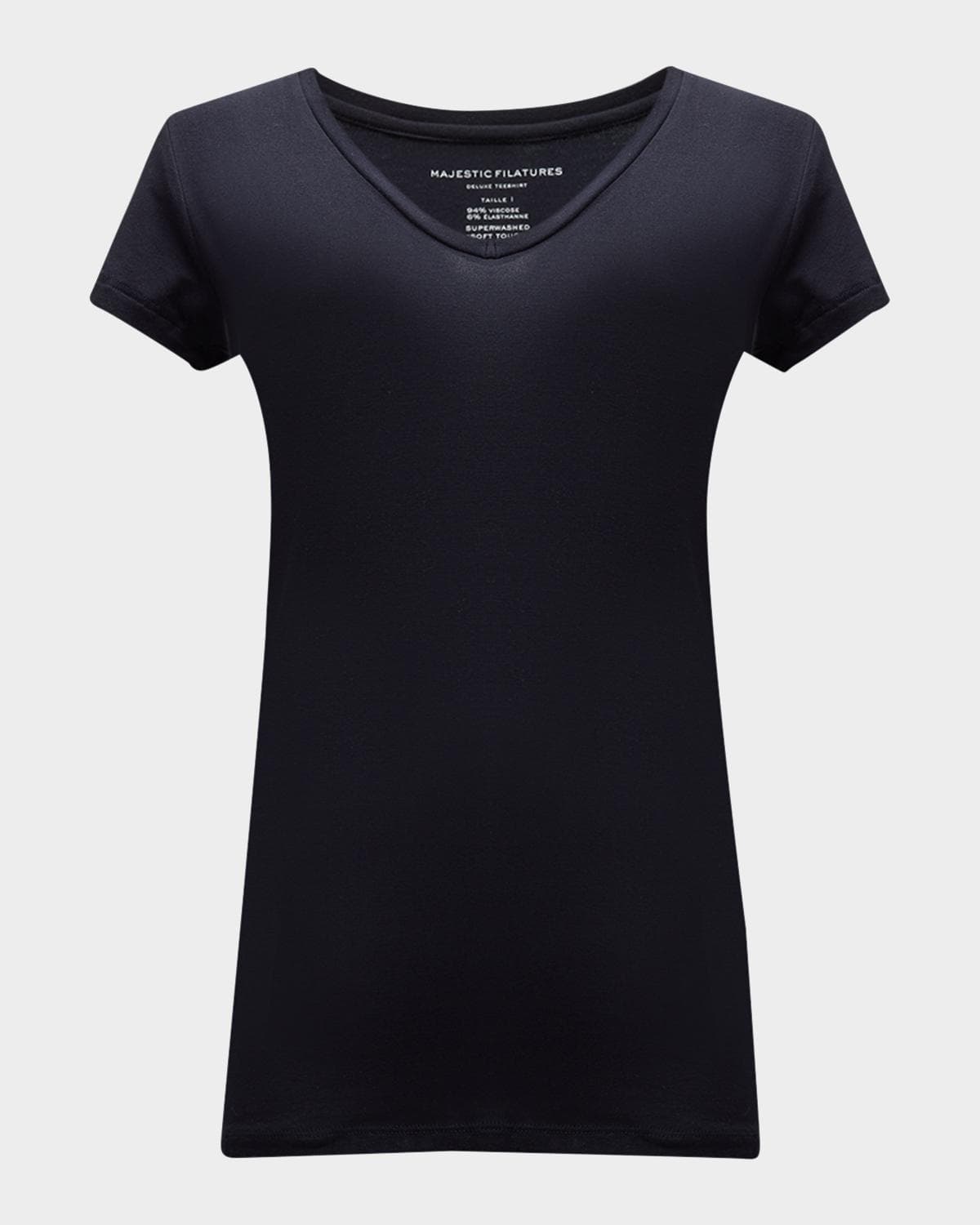 Majestic Filatures Soft Touch Short-Sleeve V-Neck Tee