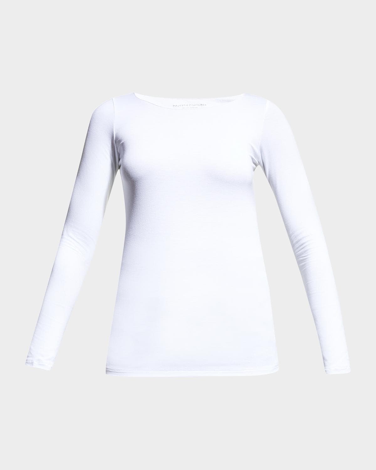 Majestic Filatures Soft Touch Marrow-Edge Long-Sleeve Top