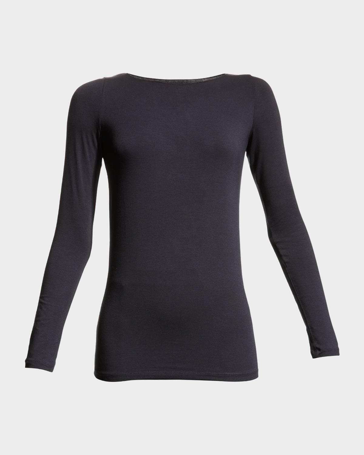 Majestic Filatures Soft Touch Marrow-Edge Long-Sleeve Top