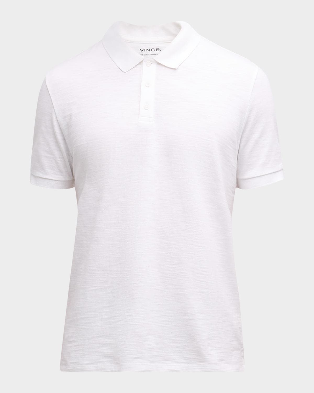 Vince Classic Slub Cotton Polo Shirt