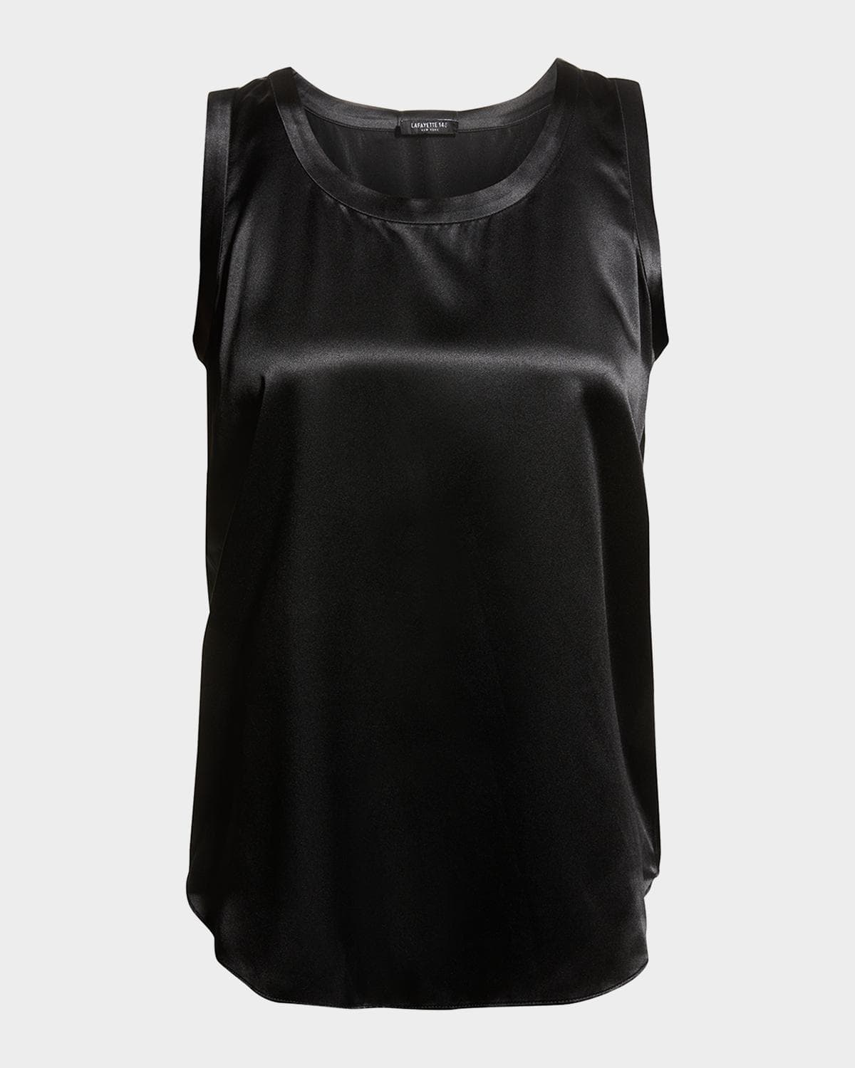 Lafayette 148 New York Perla Luxe Reversible Silk Charmeuse Shell