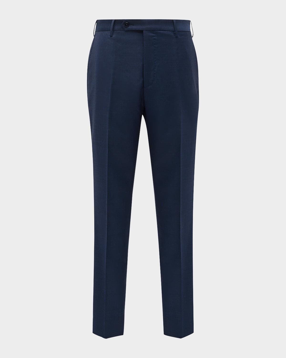 Zanella Men's Parker Classic Flat-Front Trousers
