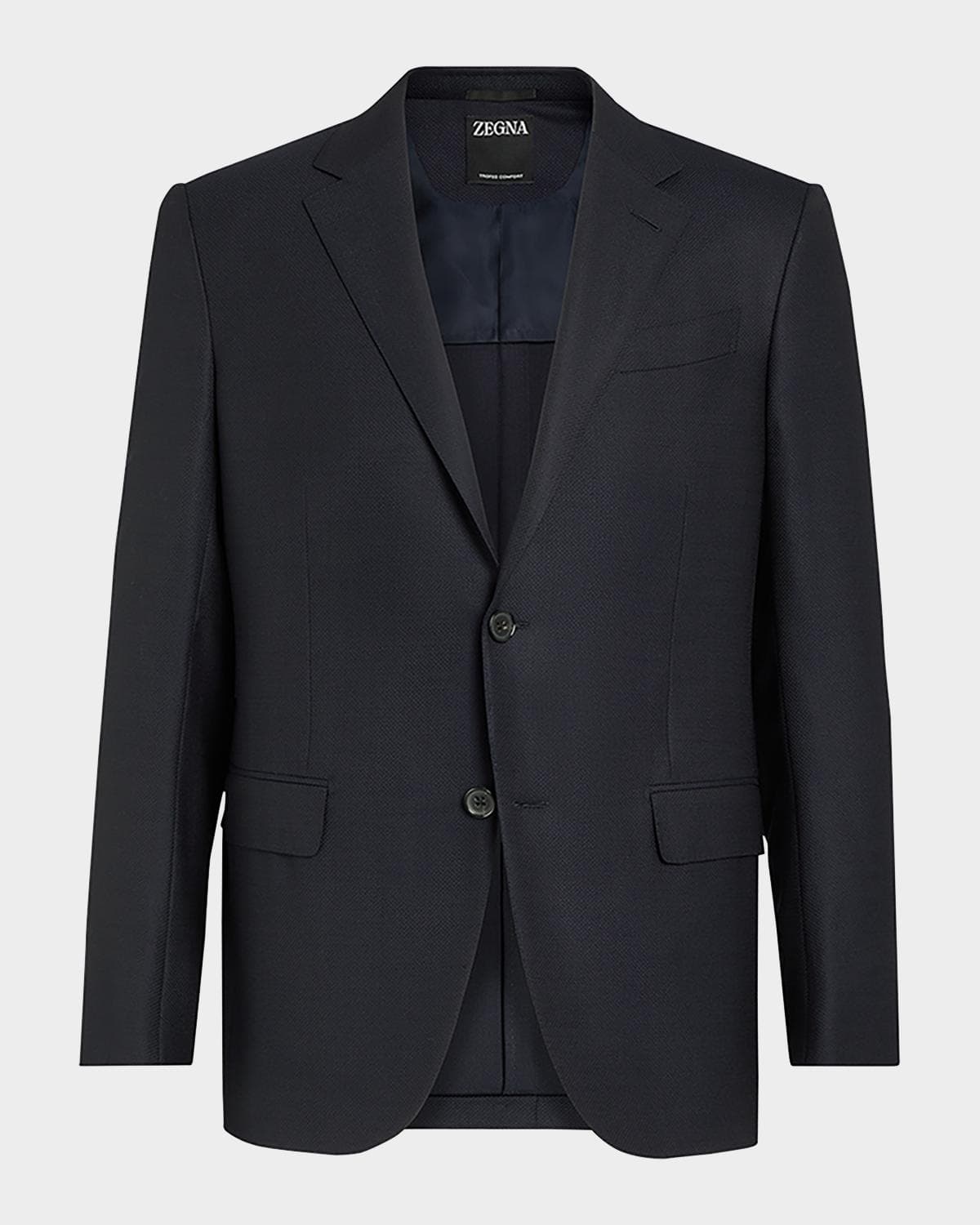 ZEGNA Men's Solid Trofeo Wool Regular-Fit Blazer Jacket