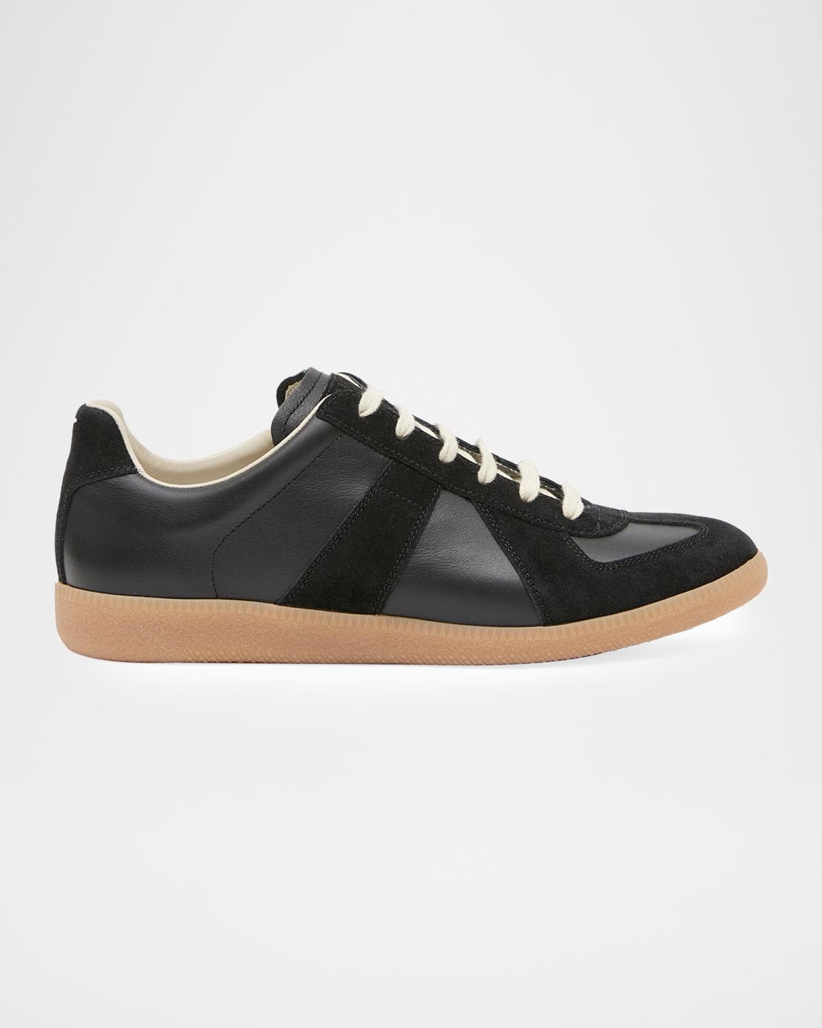 Maison Margiela Men's Replica Leather Low-Top Sneakers