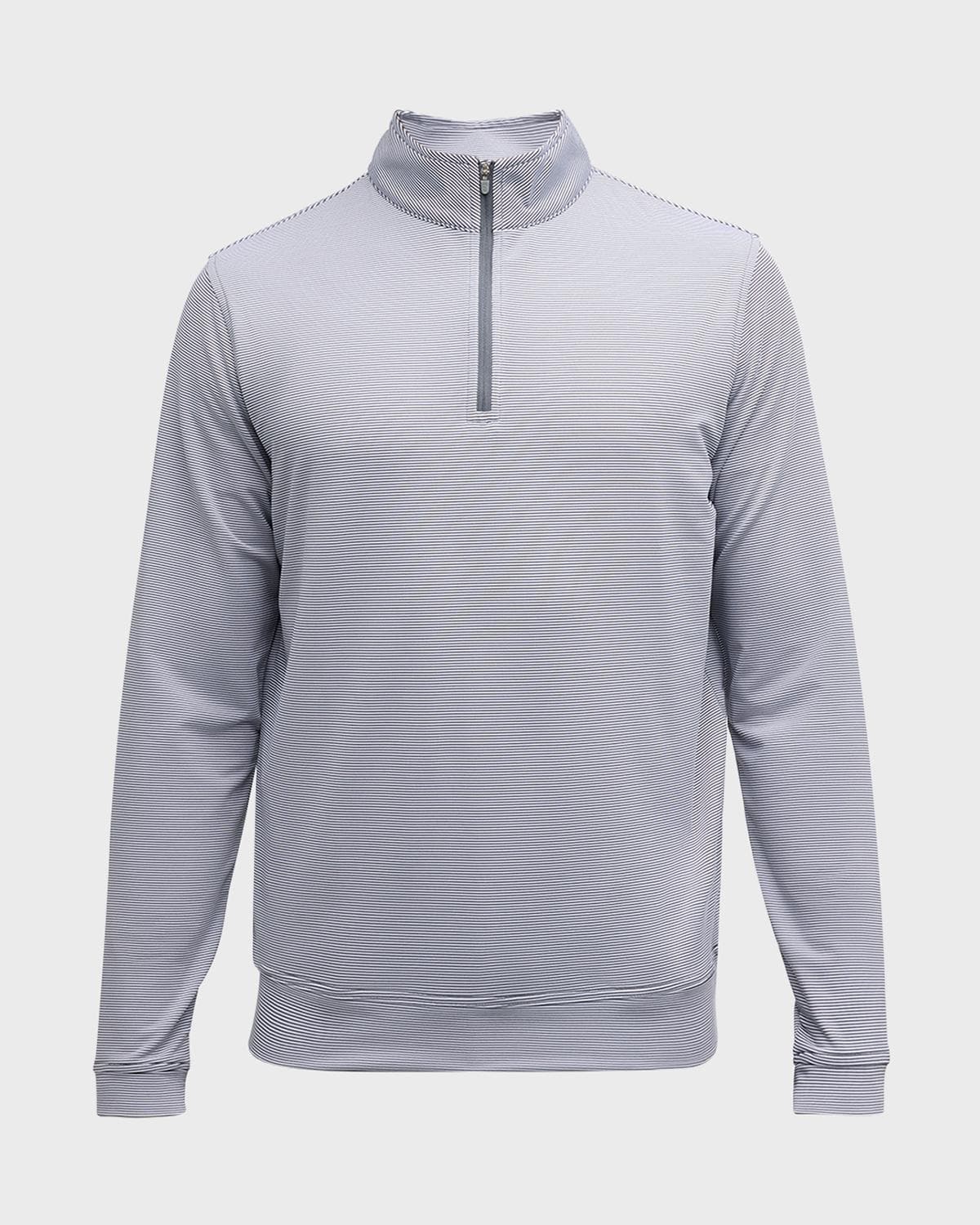 Peter Millar Men's Perth Micro-Stripe Half-Zip Sweater