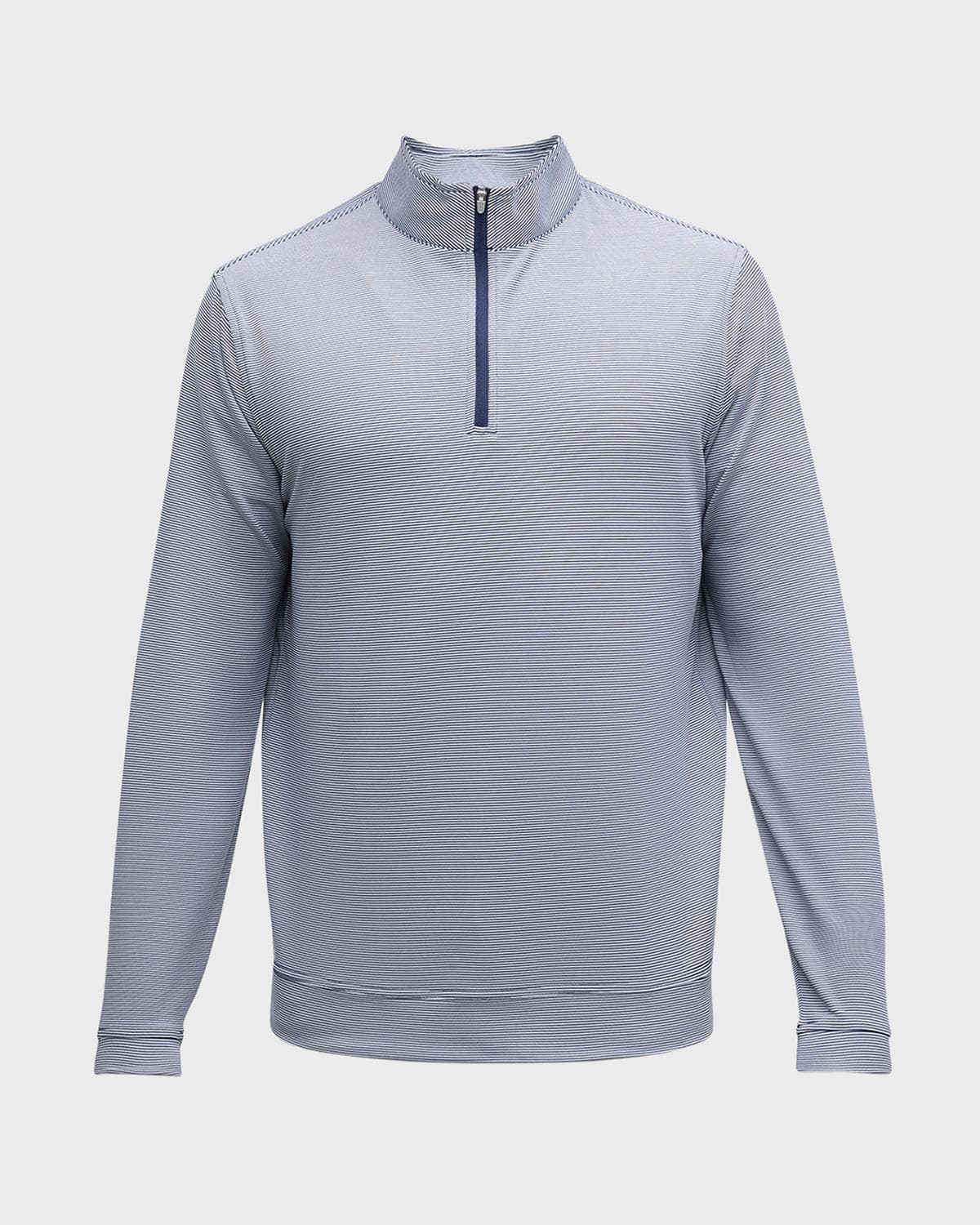 Peter Millar Men's Perth Micro-Stripe Half-Zip Sweater · SMALL
